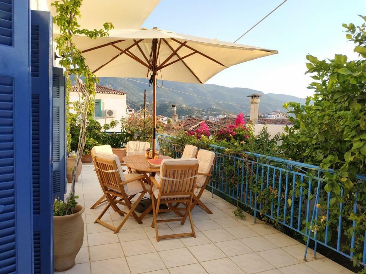 Aquarella-Stylish Veranda Apartment In Centre Of Poros Town Buitenkant foto