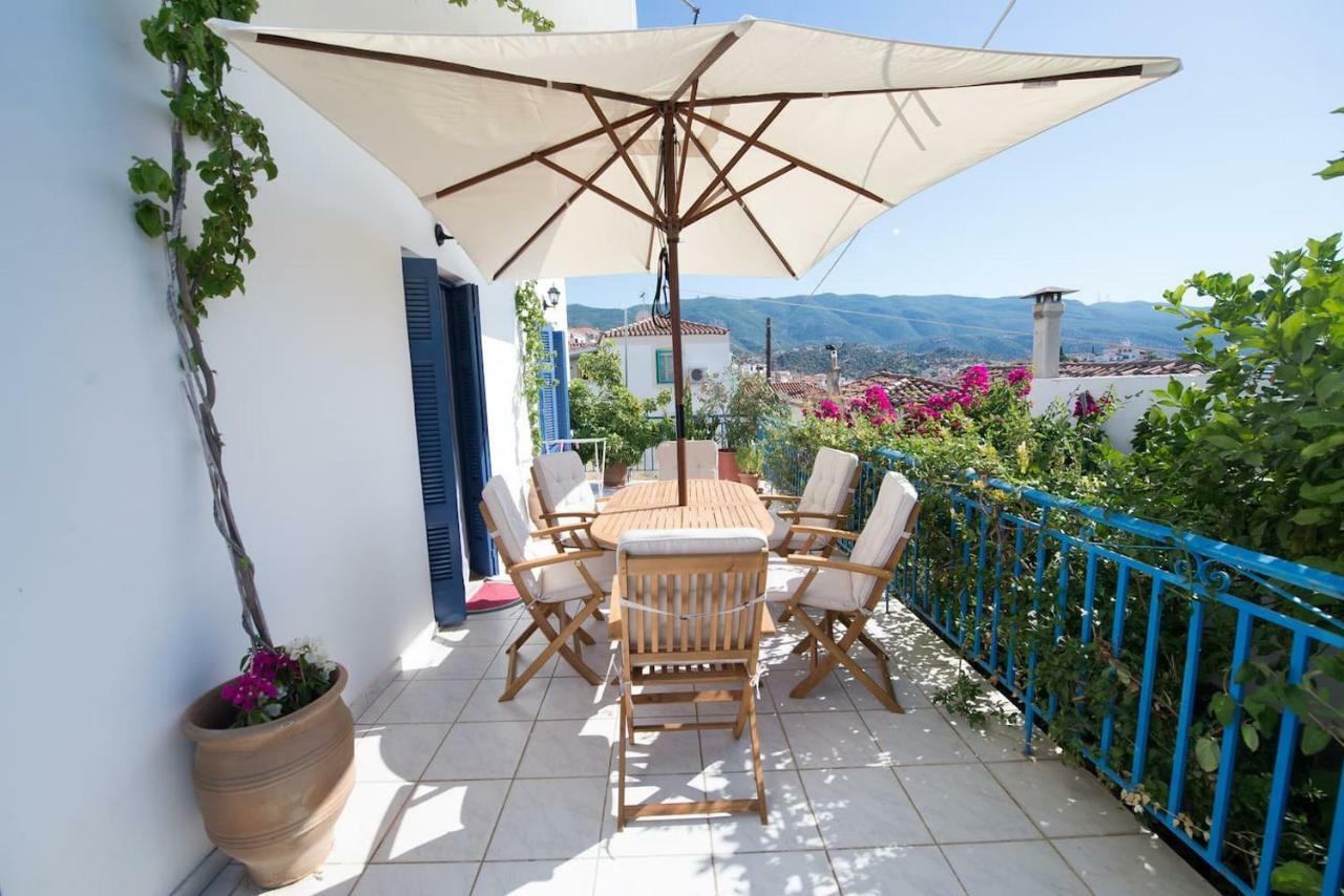 Aquarella-Stylish Veranda Apartment In Centre Of Poros Town Buitenkant foto