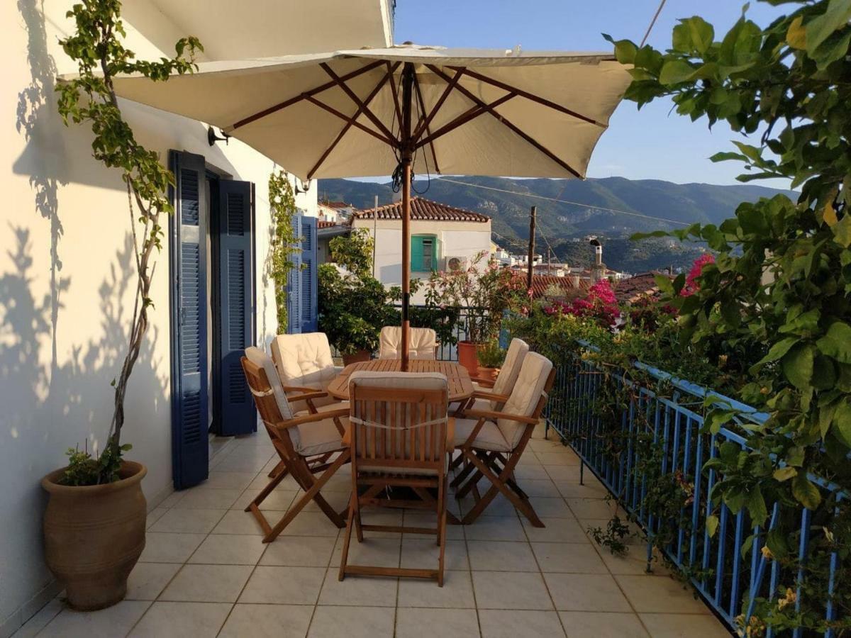Aquarella-Stylish Veranda Apartment In Centre Of Poros Town Buitenkant foto